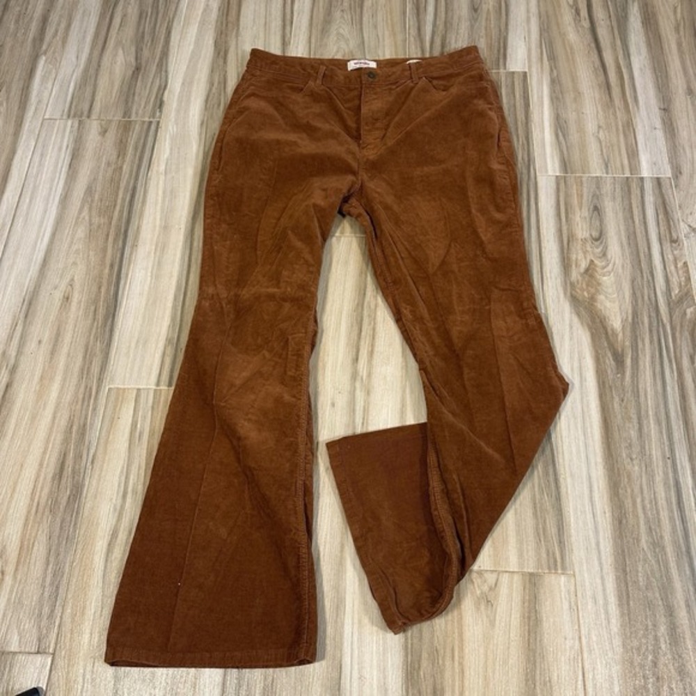Wrangler Pants Brown Hi-Rise Fierce Flared SZ 18X31 Corduroy  Western Boho Retro